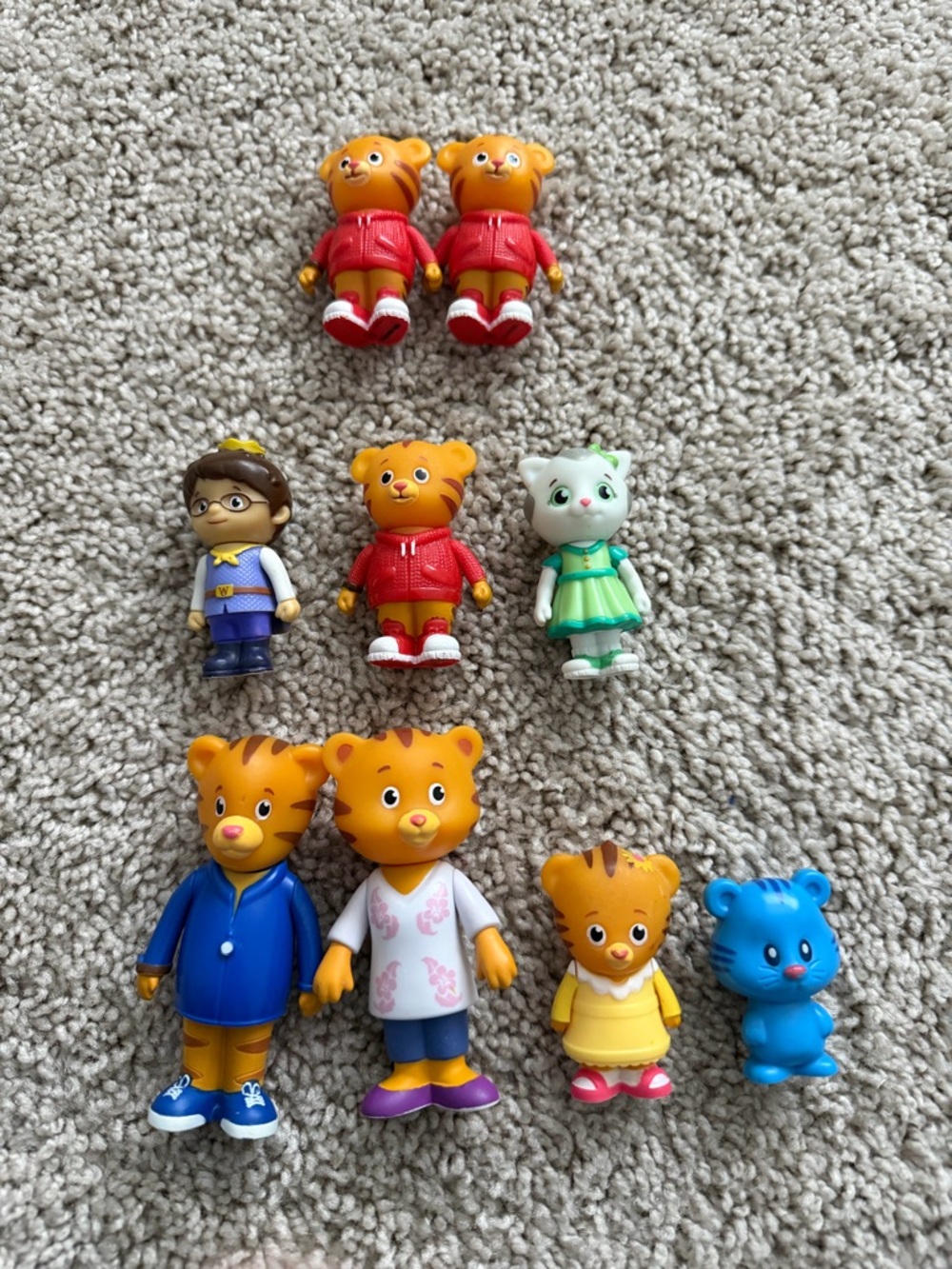 Daniel Tiger’s Neighborhood PBS Toy Lot of 9 Figures Friends Family Set
